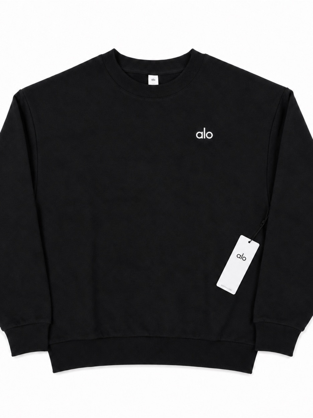 Alo Yoga Accolade Crewneck Sweatshirt Black NWT U3031RG